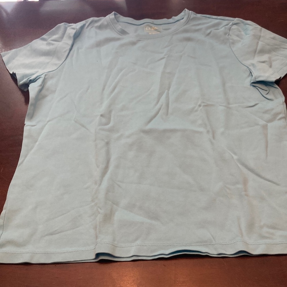 L.L. Bean Light Blue Women's Short Sleeve Tee